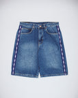 Fucking Awesome - Striped Jean Short - Blue