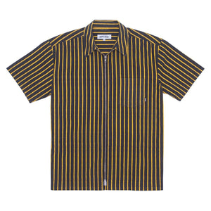 Fucking Awesome Overspray Stripe Shirt Black Yellow