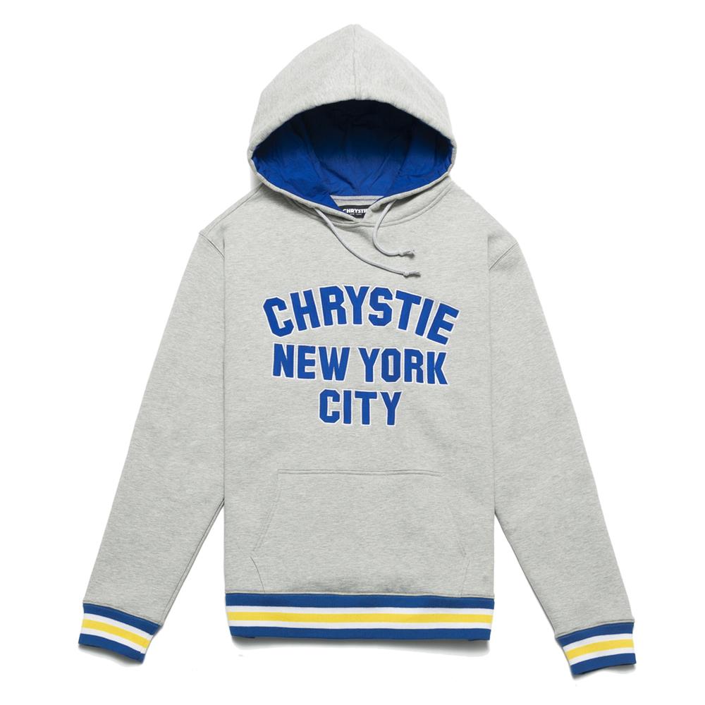 Chrystie NYC - Varsity Logo Hoodie a.grey Ash Grey