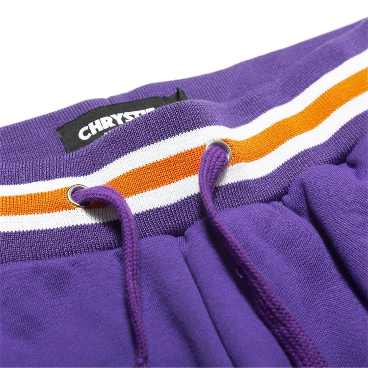 Chrystie NYC Varsity Logo Sweatpants Purple - ARROW & BEAST