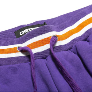 Chrystie NYC Varsity Logo Sweatpants Purple