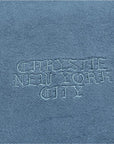 Chrystie NYC Reversed Terry Crewneck Stone Blue