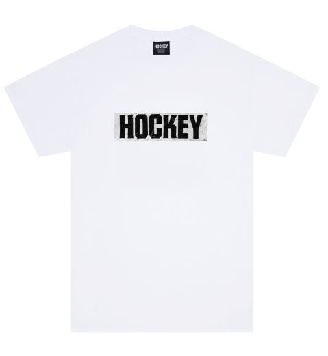 Hockey Skateboards Sticker Logo Tee White