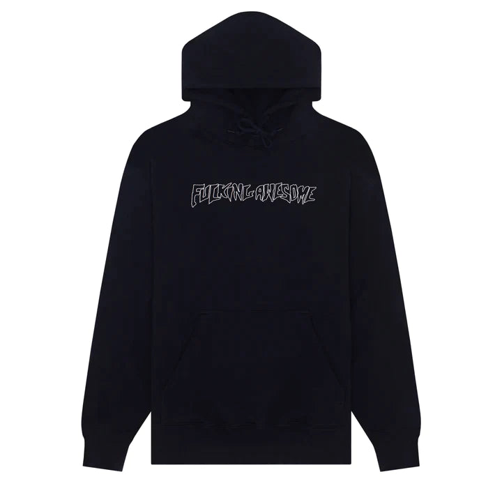 Fucking Awesome Outline Stamp Hoodie Black