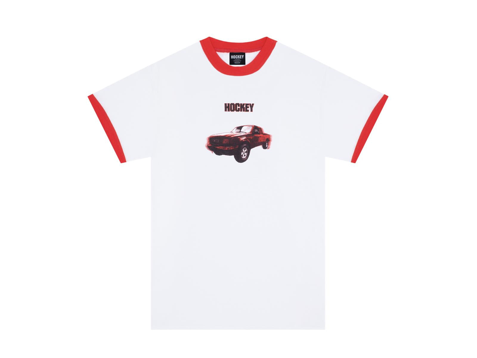 Hockey Skateboards - Red Ranger Ringer Tee - White/Red