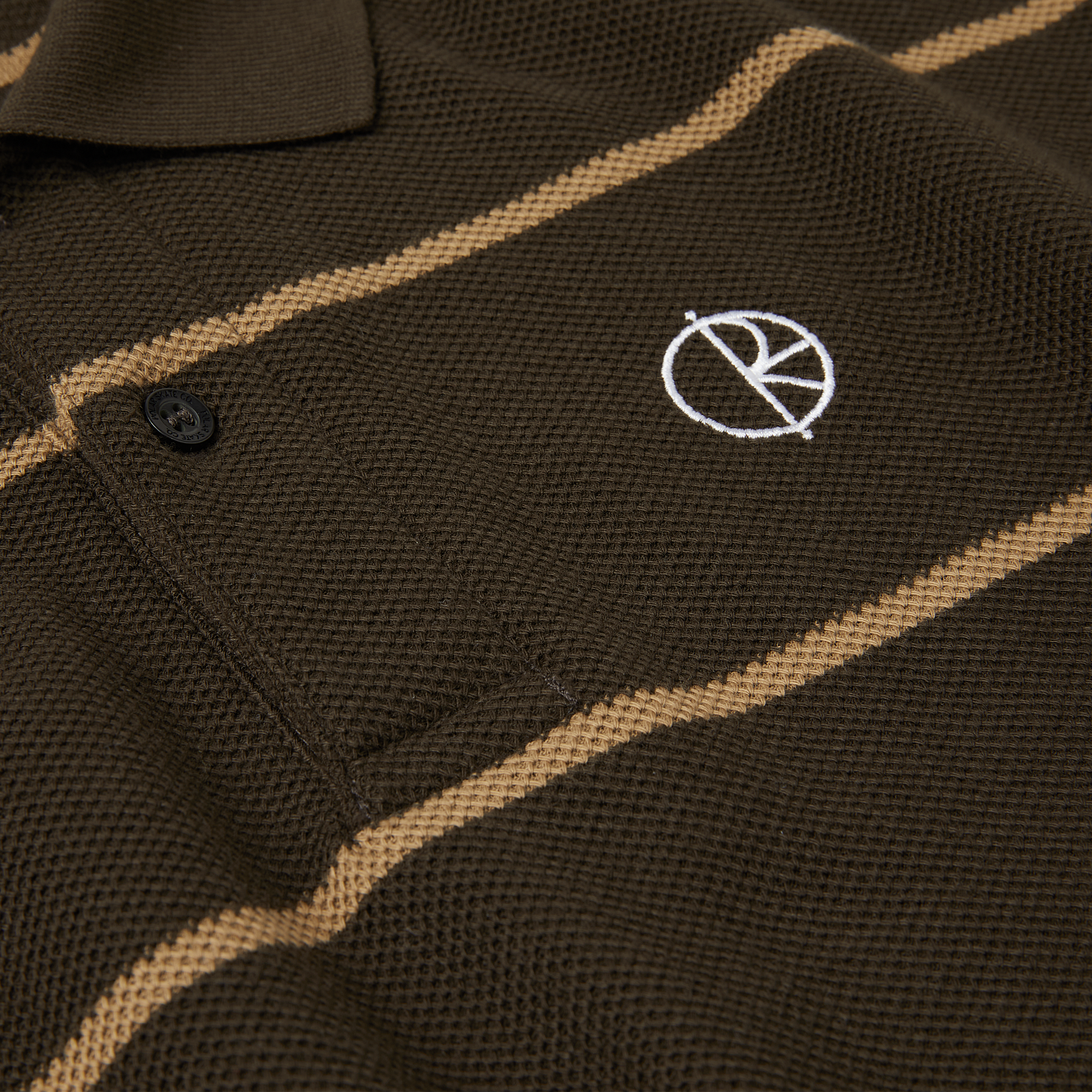 Polar Skate Co. - Stripe Polo Shirt  - Brown
