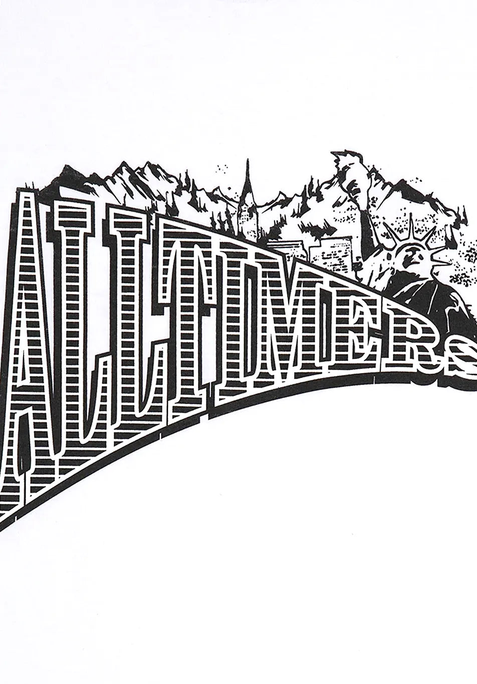 Alltimers Mountains Of Liberty Tee White - ARROW & BEAST
