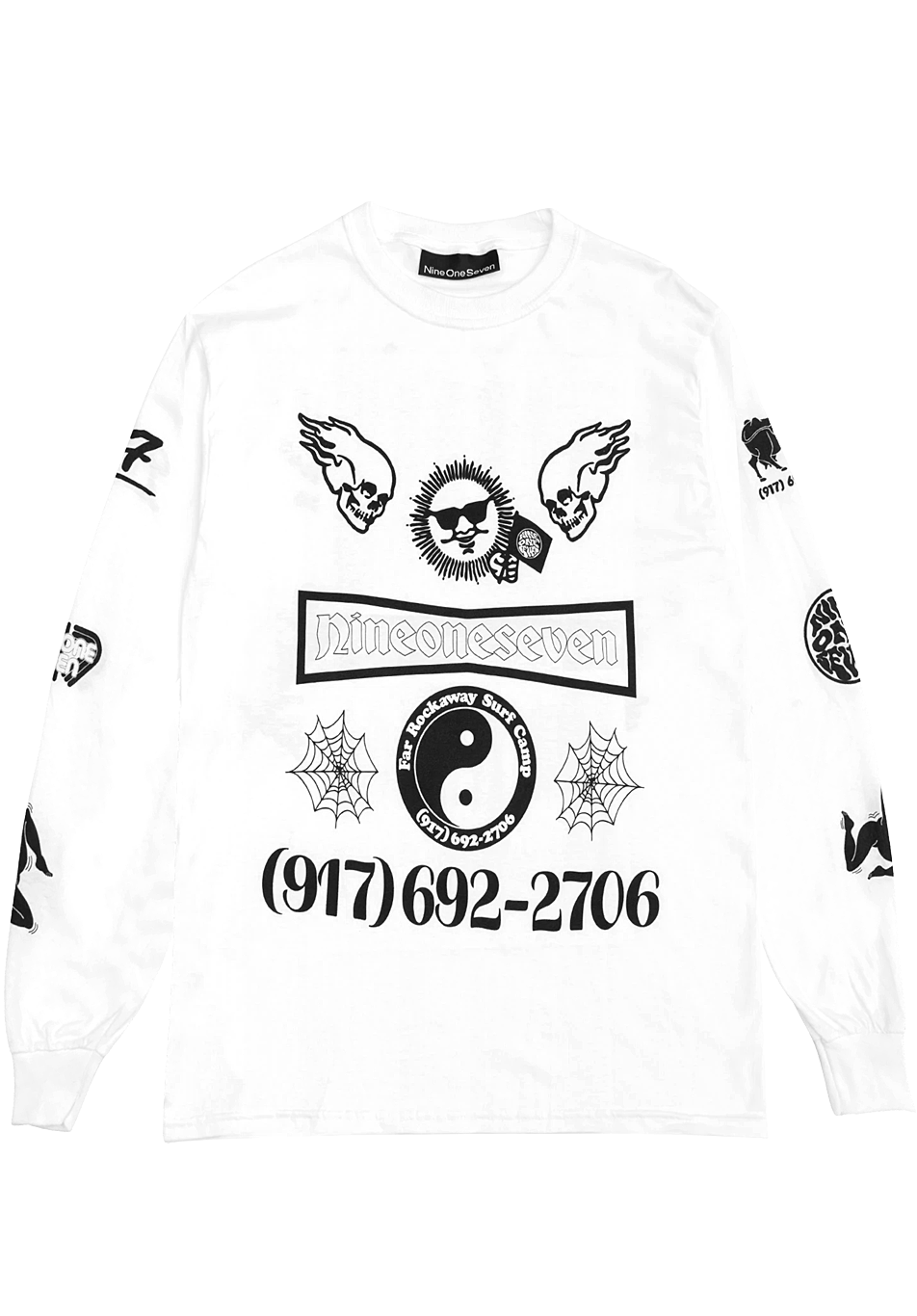 Call Me 917 Collage Longsleeve White