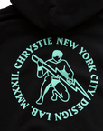 Chrystie NYC Zeus Logo Zip Hoodie Schwarz
