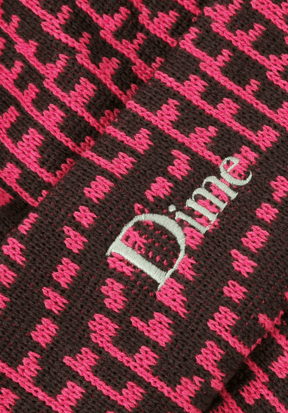 Dime MTL Classic Logo Warp Beanie Raspberry