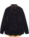 Fucking Awesome Lightweight Reversible Flannel Jacket Black Yellow
