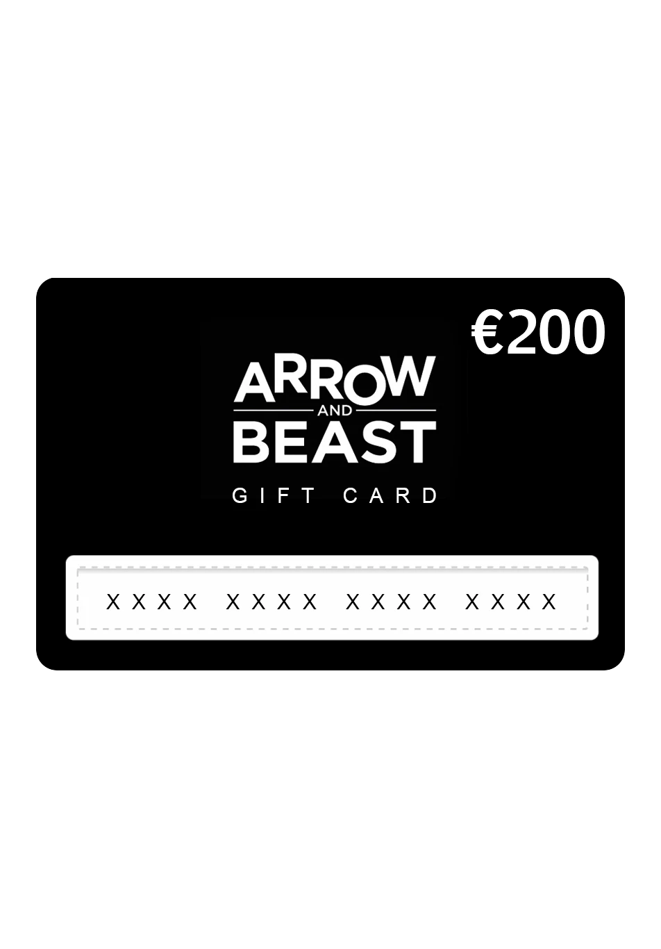 ARROW &amp; BEAST Gift Card 200€ ONLINE + STUTTGART