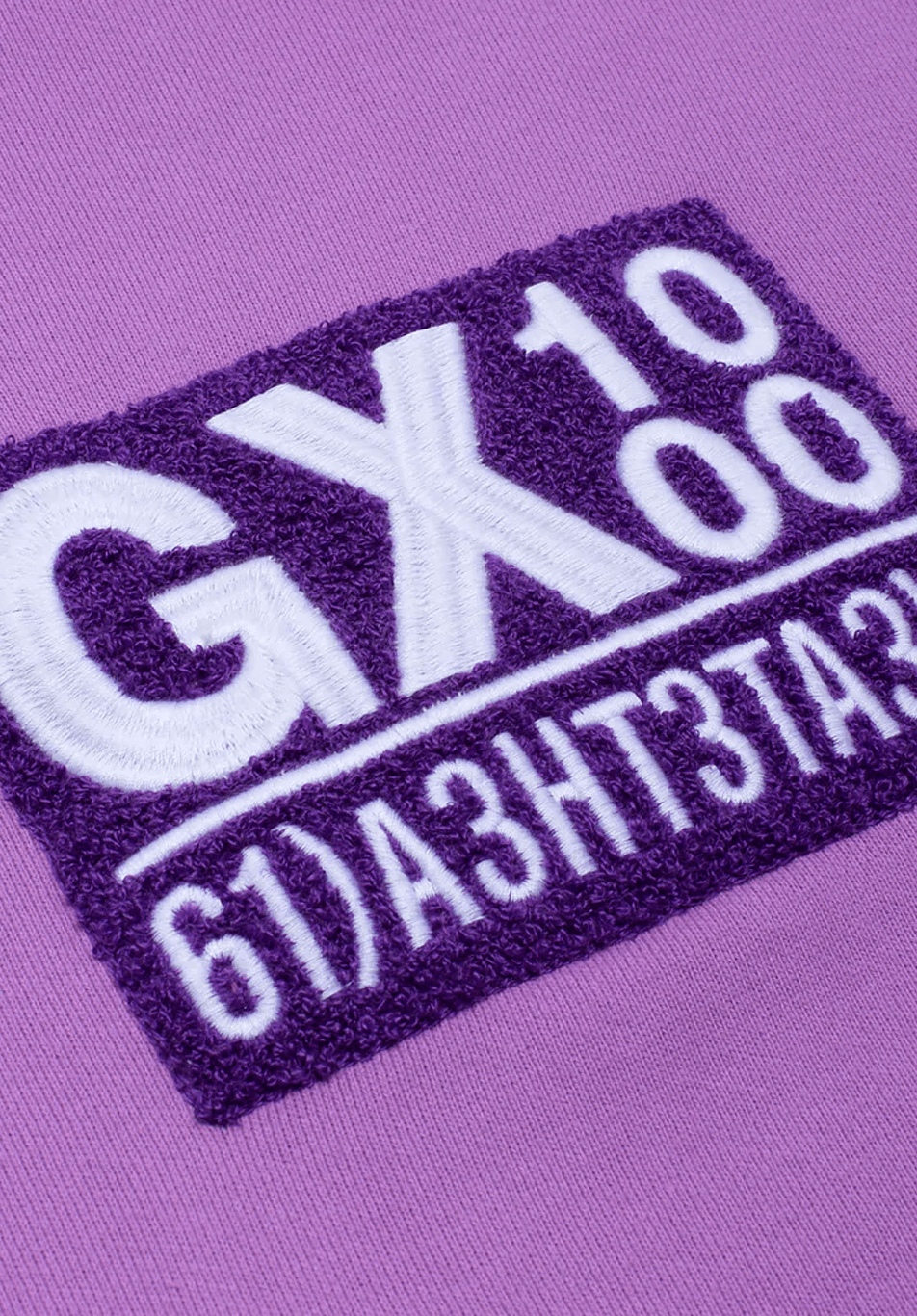 GX1000 61 Sweat à Capuche Logo Lavande