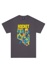 Load image into Gallery viewer, Hockey Skateboards Bag Heads 3 Tee Charcoal
