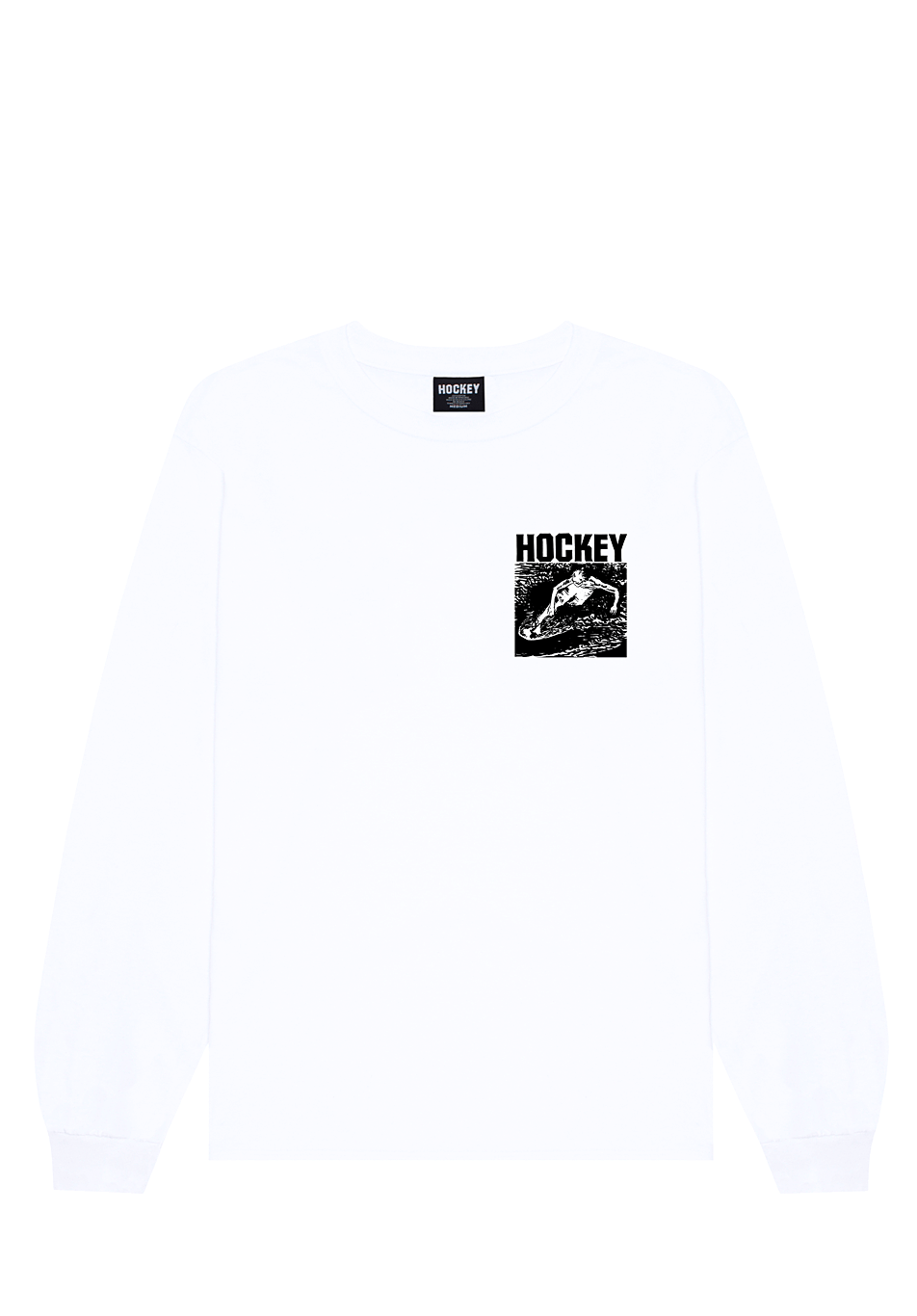 Hockey Skateboards Skim L/S Tee White