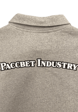 Laden Sie das Bild in den Galerie-Viewer, PACCBET #11 Varsity Collared Sweatshirt Grey ONLINE ONLY
