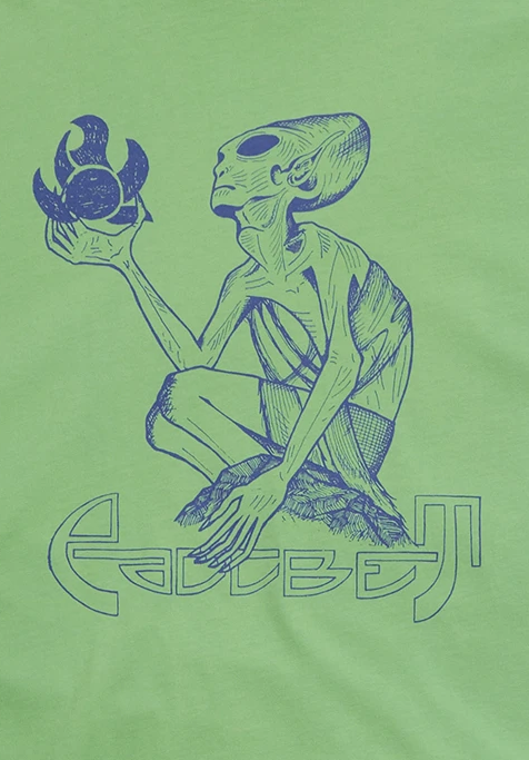 PACCBET #8 Alien Fire Printed Tee Mint Green OUTLET - ARROW & BEAST
