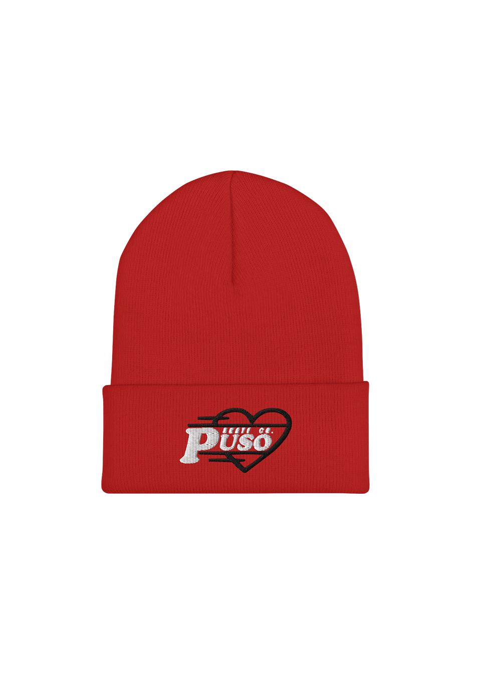 Puso Franchise Logo Beanie Raging Cow Red