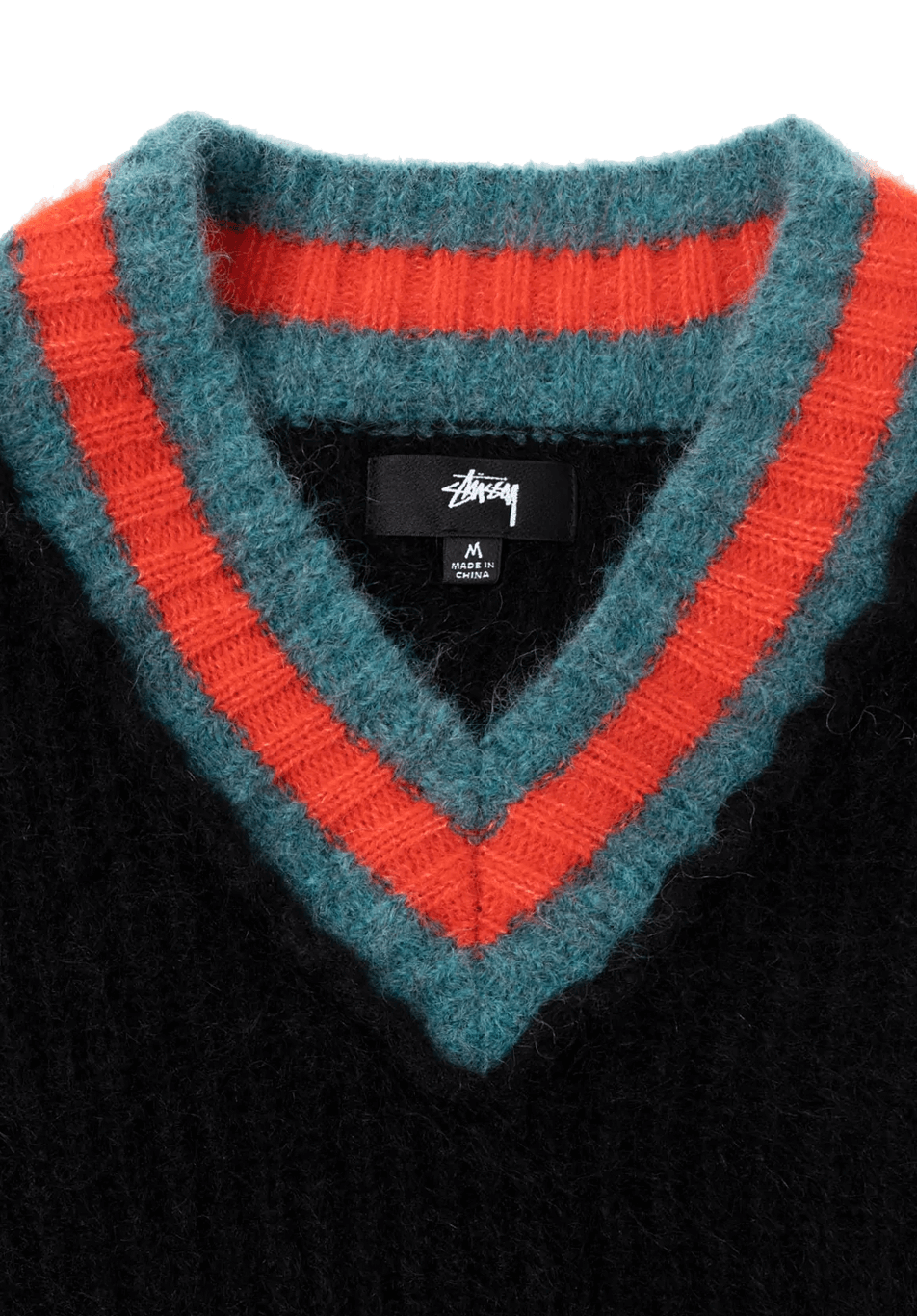 Stussy Mohair Tennis Sweater Black ONLINE ONLY