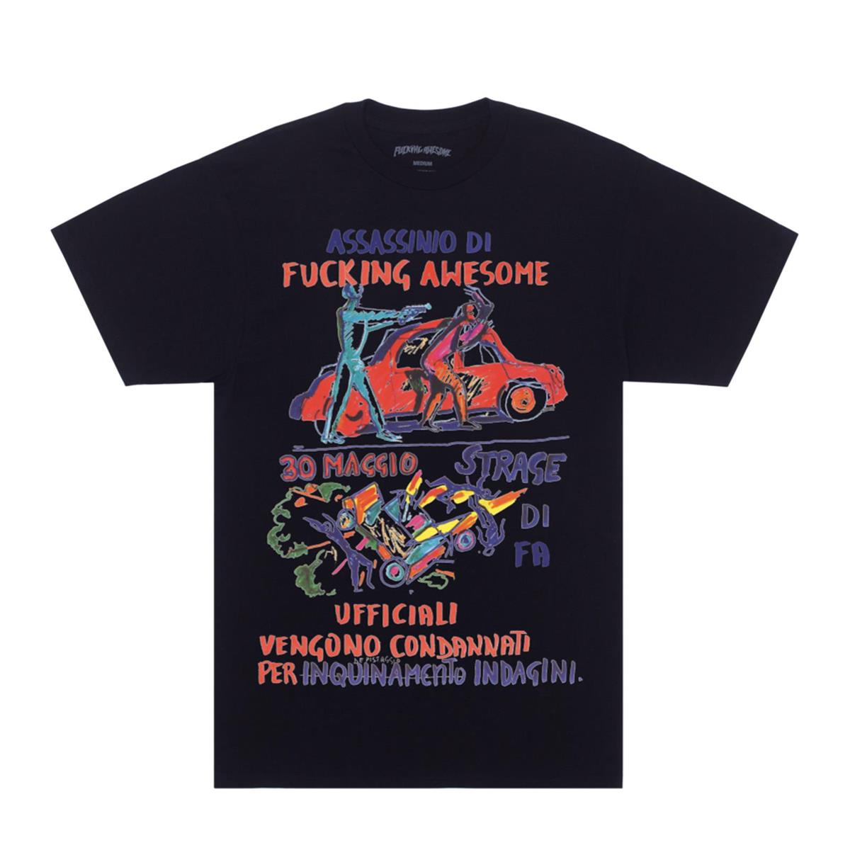 Fucking Awesome - Car Explosion Tee Black - Black - ARROW & BEAST