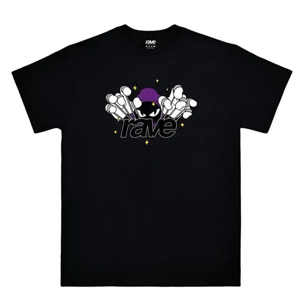 Rave Skateboards - GHOS TEE BLACK - BLACK - ARROW & BEAST